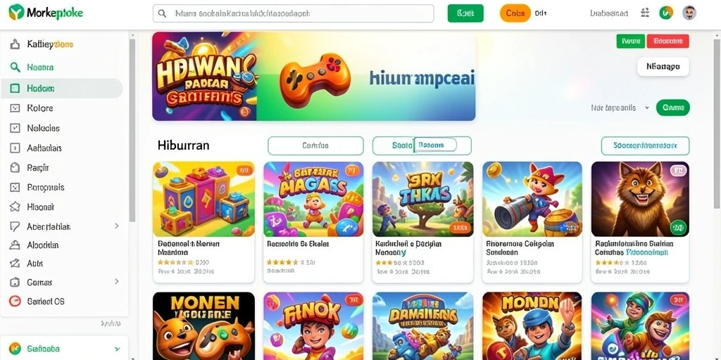 Tampilan awal yang menarik dan penuh warna.