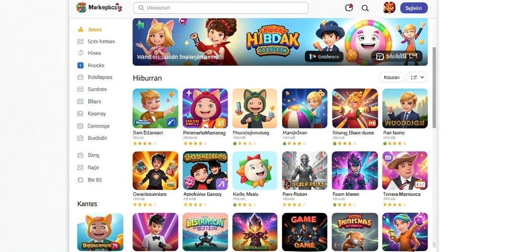 Tampilan awal permainan yang menarik.