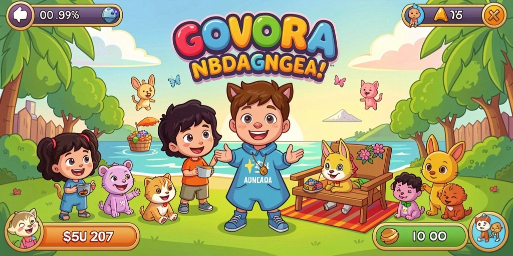 Tampilan utama permainan yang menarik.