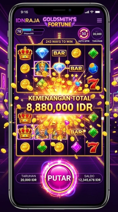 Galeri pratinjau visual idnraja build APK resmi terbaru